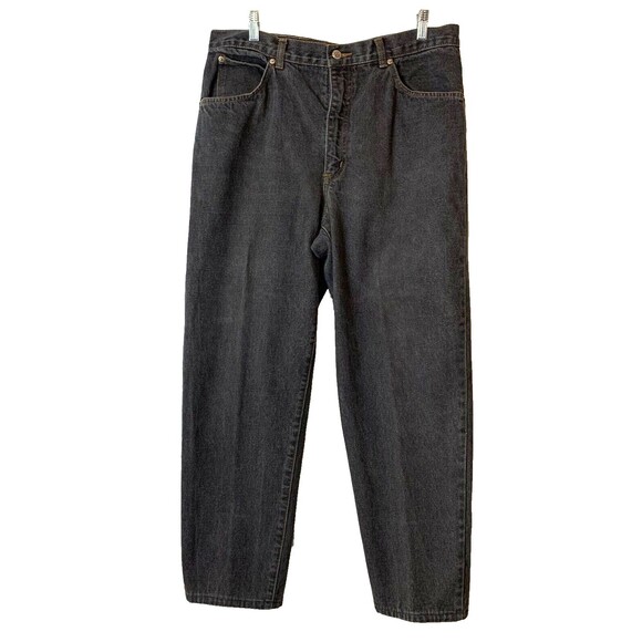 Pioneer Jeans Mens 100% Cotton Size 35x30 Black Dark Wash Boot Cut Vintage - Picture 1 of 7